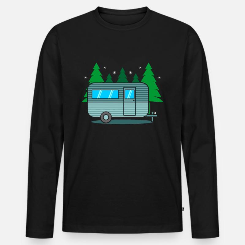 Camper - Männer Premium Bio Langarmshirt - Schwarz