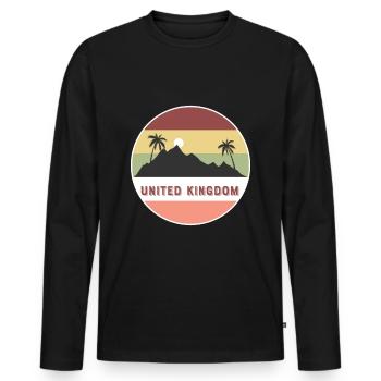 vereinigtes königreich Retro Land und Länder - Männer Premium Bio Langarmshirt - Schwarz - Vorne - Nico (187cm)