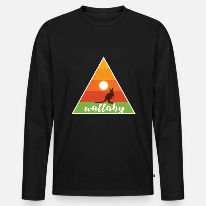 Triangle de Wallaby triangle - T-shirt manches longues Premium bio Homme - noir