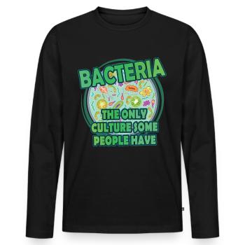 Bakterien Kultur lustige Prokaryoten Mikrobiologie - Männer Premium Bio Langarmshirt - Schwarz - Vorne - Nico (187cm)
