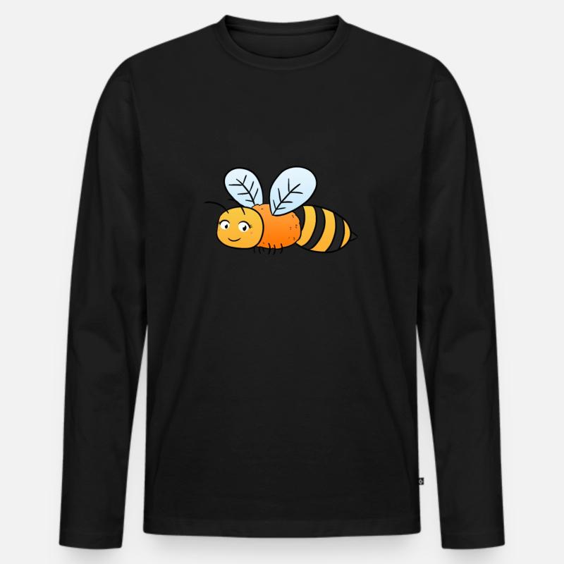 Bienchen Biene - Männer Premium Bio Langarmshirt - Schwarz