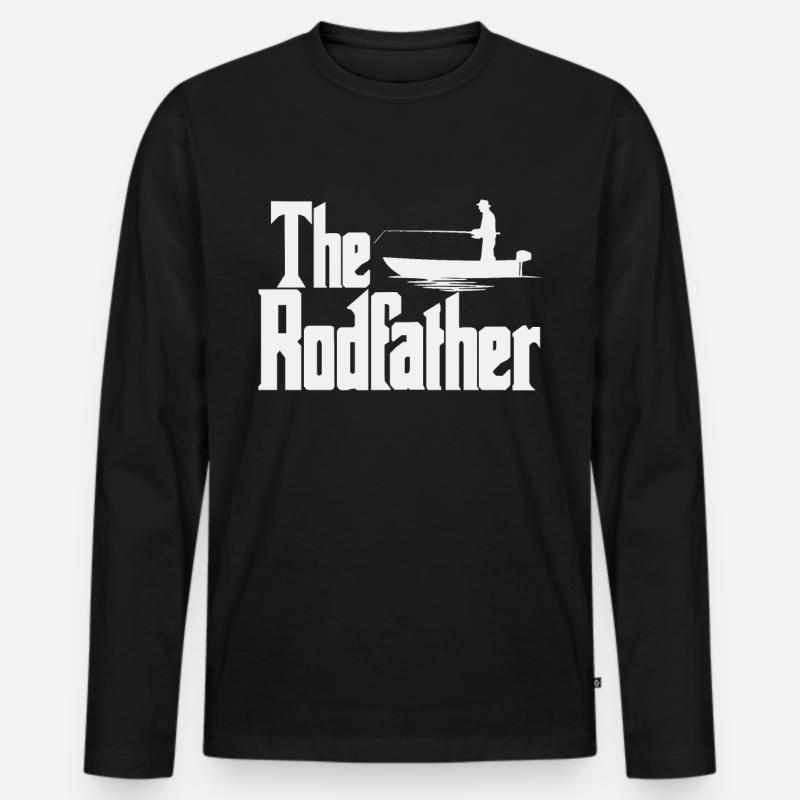 Der RodVater - Männer Premium Bio Langarmshirt - Schwarz