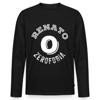 Renato Zero Italy Music Gift Idea - Men's Premium Organic Long Sleeve Shirt - black - Front - Nico (187cm)