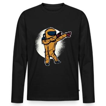 Combinaison de protection ABC dab dance dabbing quarantaine - T-shirt manches longues Premium bio Homme - noir - Devant - Nico (187cm)