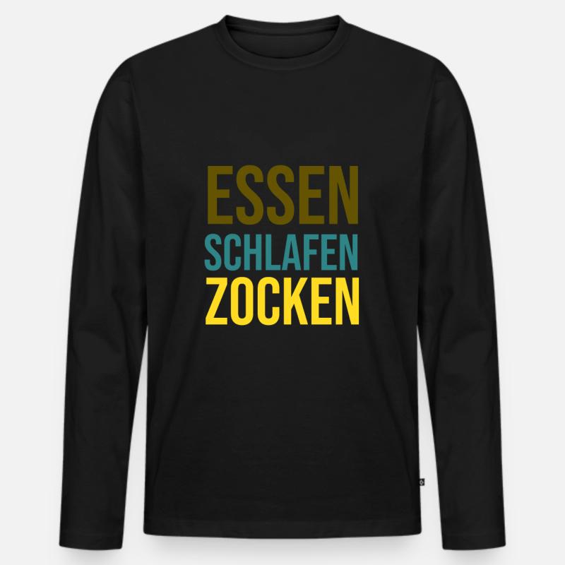 GAMING - Männer Premium Bio Langarmshirt - Schwarz