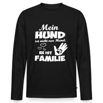 Hund Hunde Hundeliebhaber Hundeshirt Hunde - Männer Premium Bio Langarmshirt - Schwarz - Vorne - Nico (187cm)