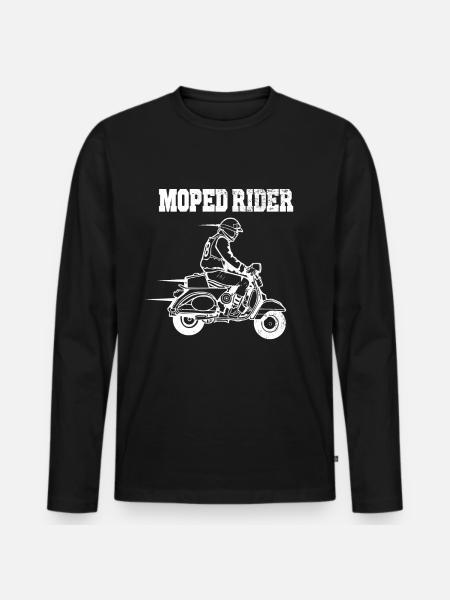 moped - Men's Premium Organic Long Sleeve Shirt - black