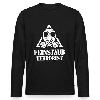 Feinstaub Terrorrist Dieselfahrer Diesel Autofahre - Männer Premium Bio Langarmshirt - Schwarz - Vorne - Nico (187cm)