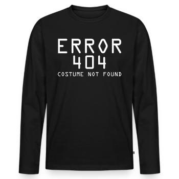 Error 404 Informatik Student T-Shirt - Männer Premium Bio Langarmshirt - Schwarz - Vorne - Nico (187cm)