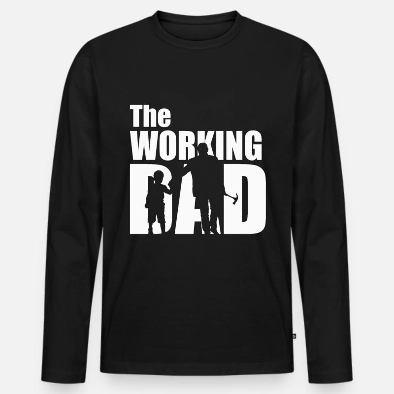 Handwerker - Männer Premium Bio Langarmshirt - Schwarz