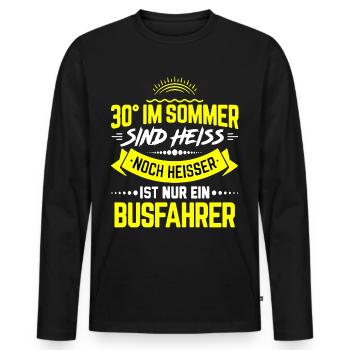 Busfahrer Bus fahren Busfahrer Geschenk Busfahrer - Männer Premium Bio Langarmshirt - Schwarz - Vorne - Nico (187cm)