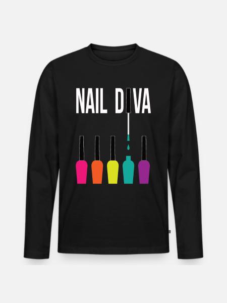Nail Design Accessories - Men's Premium Organic Long Sleeve Shirt - black