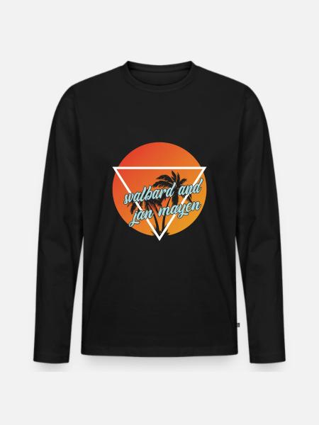 svalbard og jan mayen ferie og feriemål - Premium økologisk langærmet T-shirt til mænd - sort