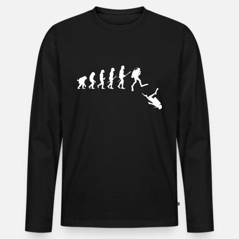 Diver evolution - Men's Premium Organic Long Sleeve Shirt - black