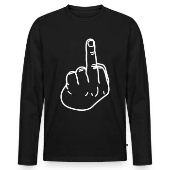 Majeur - T-shirt manches longues Premium bio Homme - noir - Devant - Nico (187cm)