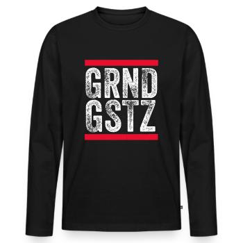 Basic Law Corona Virus birthday gift idea - Men's Premium Organic Long Sleeve Shirt - black - Front - Nico (187cm)