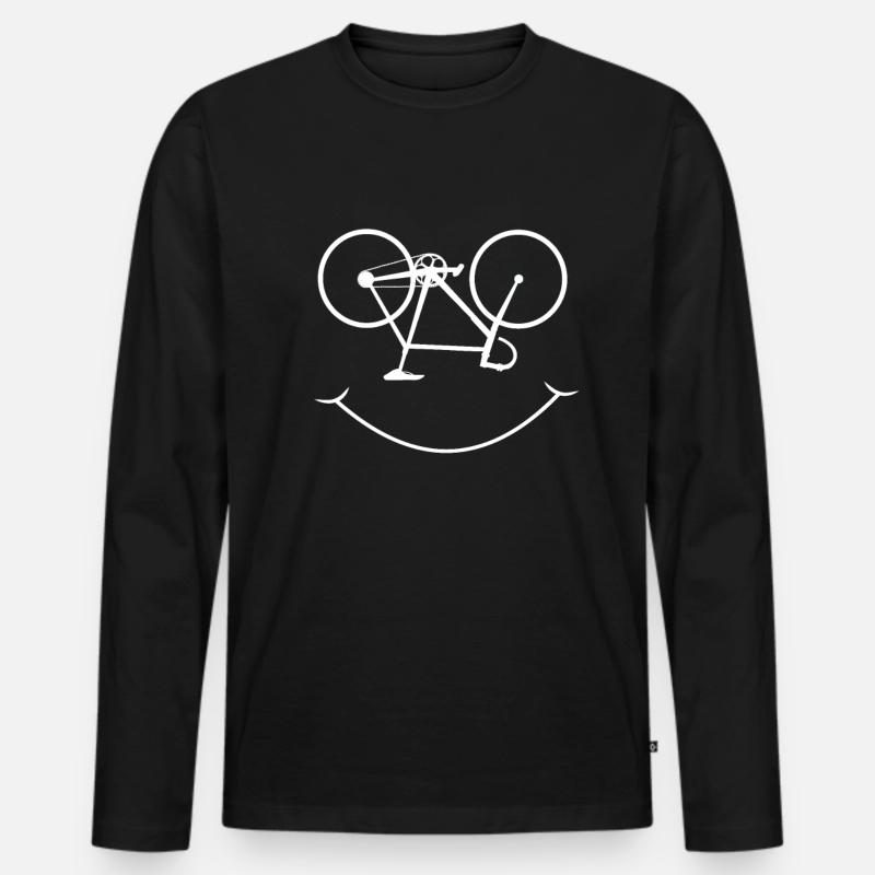 Fahrrad Rennrad Radfahrer - Männer Premium Bio Langarmshirt - Schwarz