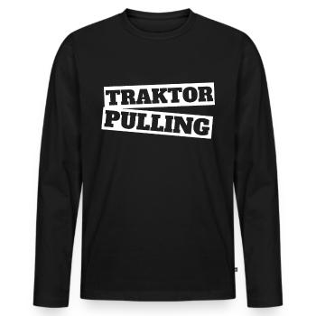 Traktor Pulling - Männer Premium Bio Langarmshirt - Schwarz - Vorne - Nico (187cm)