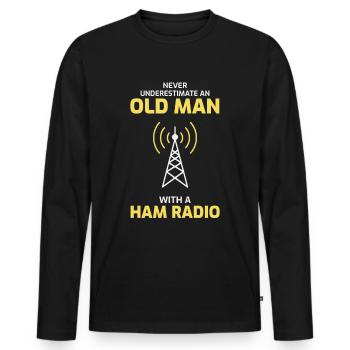Amateur Amateurfunk Lustiges Geschenk - Männer Premium Bio Langarmshirt - Schwarz - Vorne - Nico (187cm)