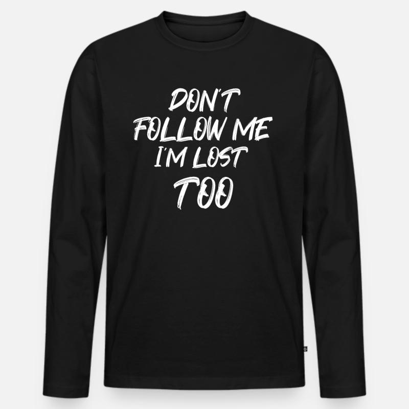 Borderline Seele Liebe Spruch - Männer Premium Bio Langarmshirt - Schwarz