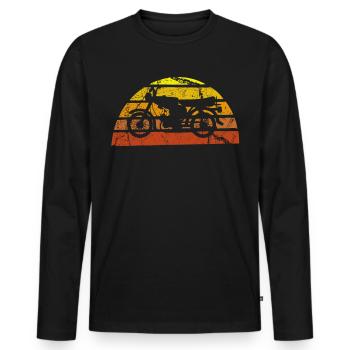S51 moped classic car - Men's Premium Organic Long Sleeve Shirt - black - Front - Nico (187cm)