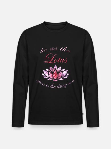 daily meditation - Men's Premium Organic Long Sleeve Shirt - black