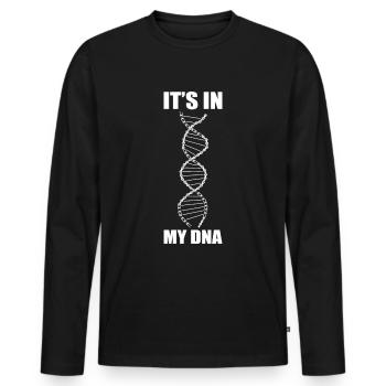 C'est dans ma chaîne de vélos ADN - Funny bike Ren - T-shirt manches longues Premium bio Homme - noir - Devant - Nico (187cm)