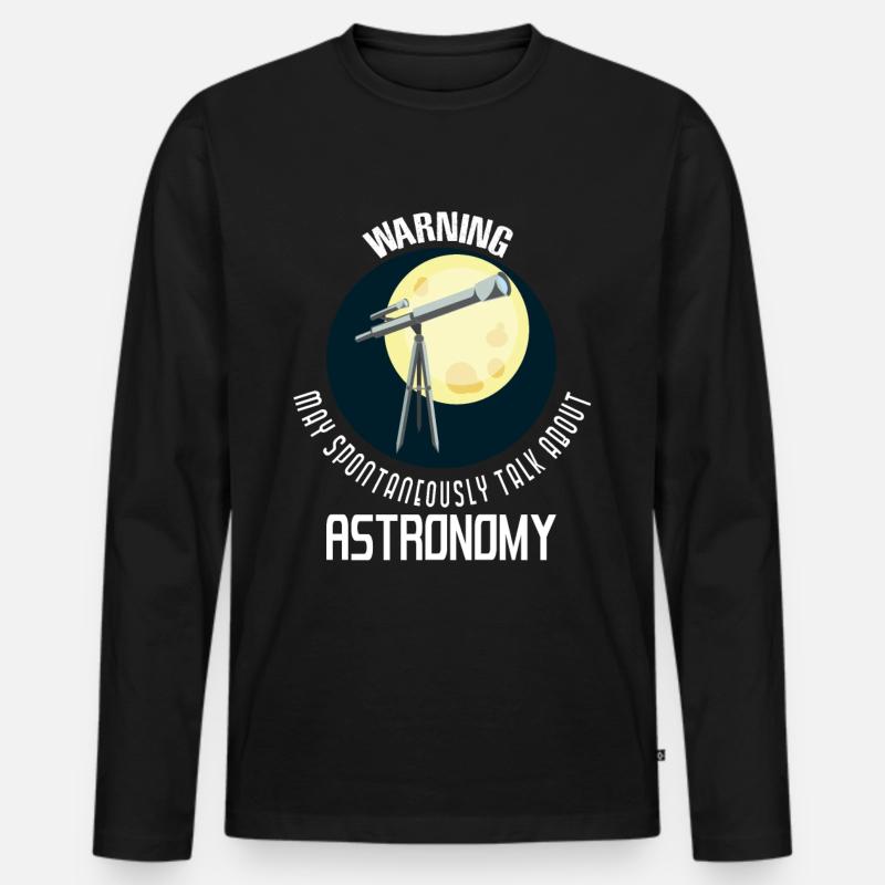 Astronomy planets astrophysics gift - Men's Premium Organic Long Sleeve Shirt - black