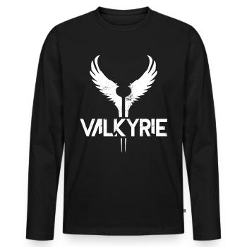 Les Vikings de l'aile Valkyrie - T-shirt manches longues Premium bio Homme - noir - Devant - Nico (187cm)