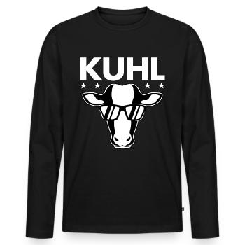 Landwirt & Bauer Kühe Geschenke - Kuhl Kuh Lustige - Männer Premium Bio Langarmshirt - Schwarz - Vorne - Nico (187cm)