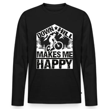 Downhill downhill mountain bike downhill bike - Men's Premium Organic Long Sleeve Shirt - black - Front - Nico (187cm)