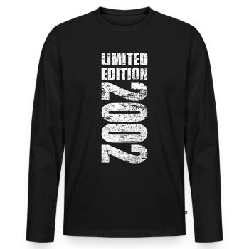 Édition Limitée 2002 Cadeau 20ème Anniversaire - T-shirt manches longues Premium bio Homme - noir - Devant - Nico (187cm)