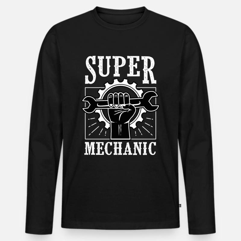 kfz mechaniker geschenk - Männer Premium Bio Langarmshirt - Schwarz