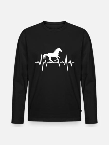 Riding girl - Men's Premium Organic Long Sleeve Shirt - black