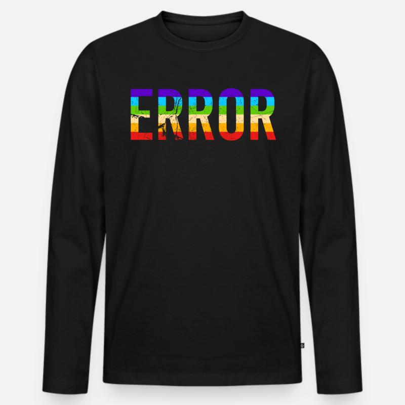 Trial and error - Männer Premium Bio Langarmshirt - Schwarz