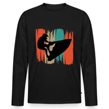 Jet ski - Men's Premium Organic Long Sleeve Shirt - black - Front - Nico (187cm)