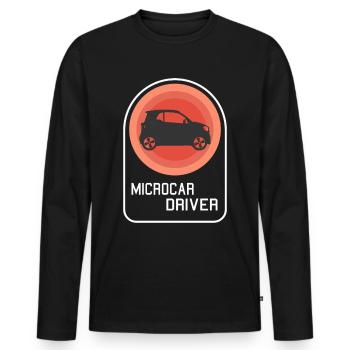 Hipster Microcar Present Idea - T-shirt manches longues Premium bio Homme - noir - Devant - Nico (187cm)