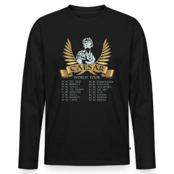History Gaius Julius Caesar ancient raids - Men's Premium Organic Long Sleeve Shirt - black - Front - Nico (187cm)