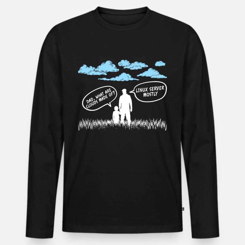 Cloud Linux Server Coder - Men's Premium Organic Long Sleeve Shirt - black