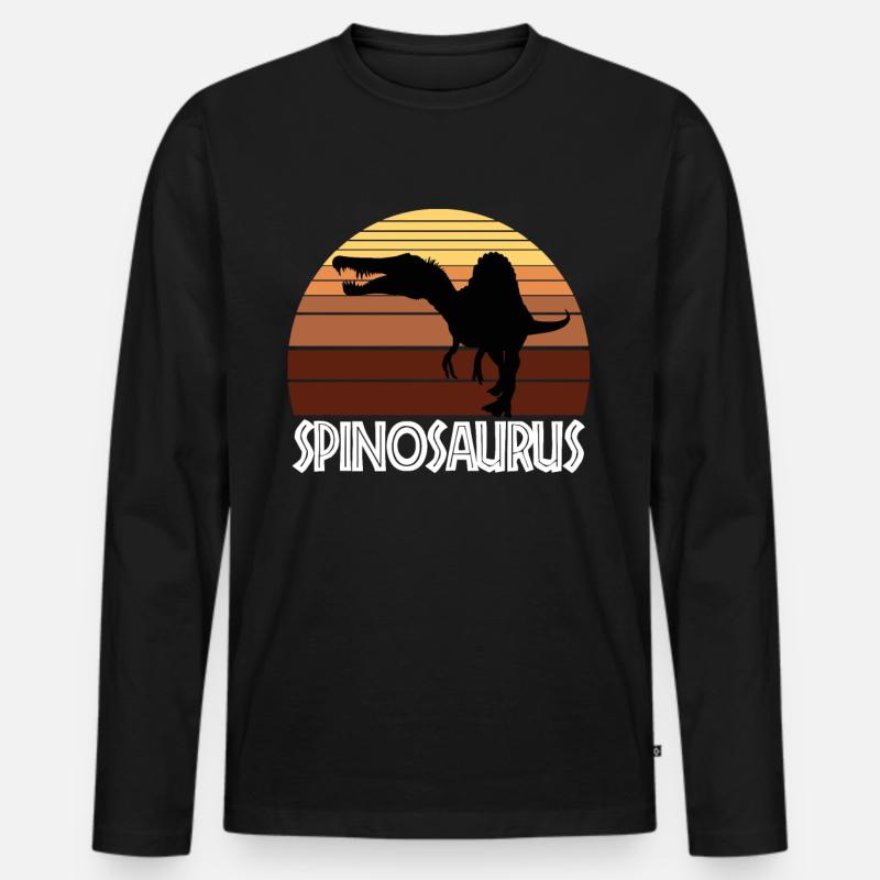 Spinosaurus - Männer Premium Bio Langarmshirt - Schwarz