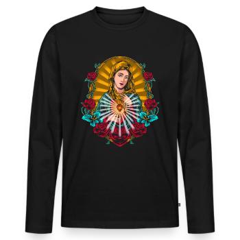 Ange gardien de l'église Holy Madonna Faith - T-shirt manches longues Premium bio Homme - noir - Devant - Nico (187cm)