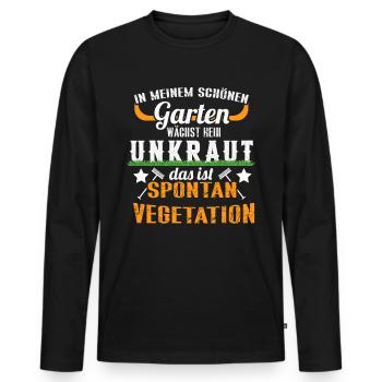 In Meinem Schönen Garten - Männer Premium Bio Langarmshirt - Schwarz - Vorne - Nico (187cm)