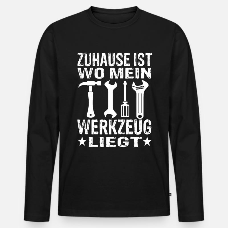 Handwerker handwerk handwerker Geschenke - Männer Premium Bio Langarmshirt - Schwarz