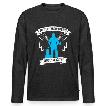 lumberjack - Men's Premium Organic Long Sleeve Shirt - heather anthracite - Front - Nico (187cm)