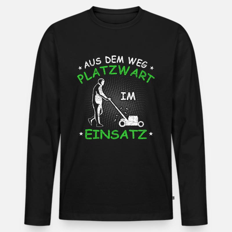 Platzwart Geschenkidee - Männer Premium Bio Langarmshirt - Schwarz