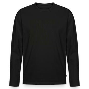 Stephen Hawking saying - Men's Premium Organic Long Sleeve Shirt - black - Front - Nico (187cm)