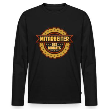 Mitarbeiter Des Monats - Männer Premium Bio Langarmshirt - Schwarz - Vorne - Nico (187cm)