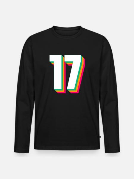 17 - Men's Premium Organic Long Sleeve Shirt - black