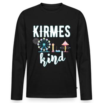 Kirmeskind fun fair Rummel Volksfest showman - Men's Premium Organic Long Sleeve Shirt - black - Front - Nico (187cm)