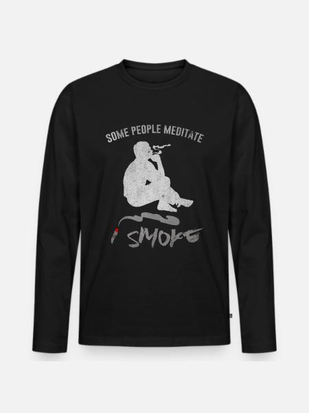 Fumée - T-shirt manches longues Premium bio Homme - noir
